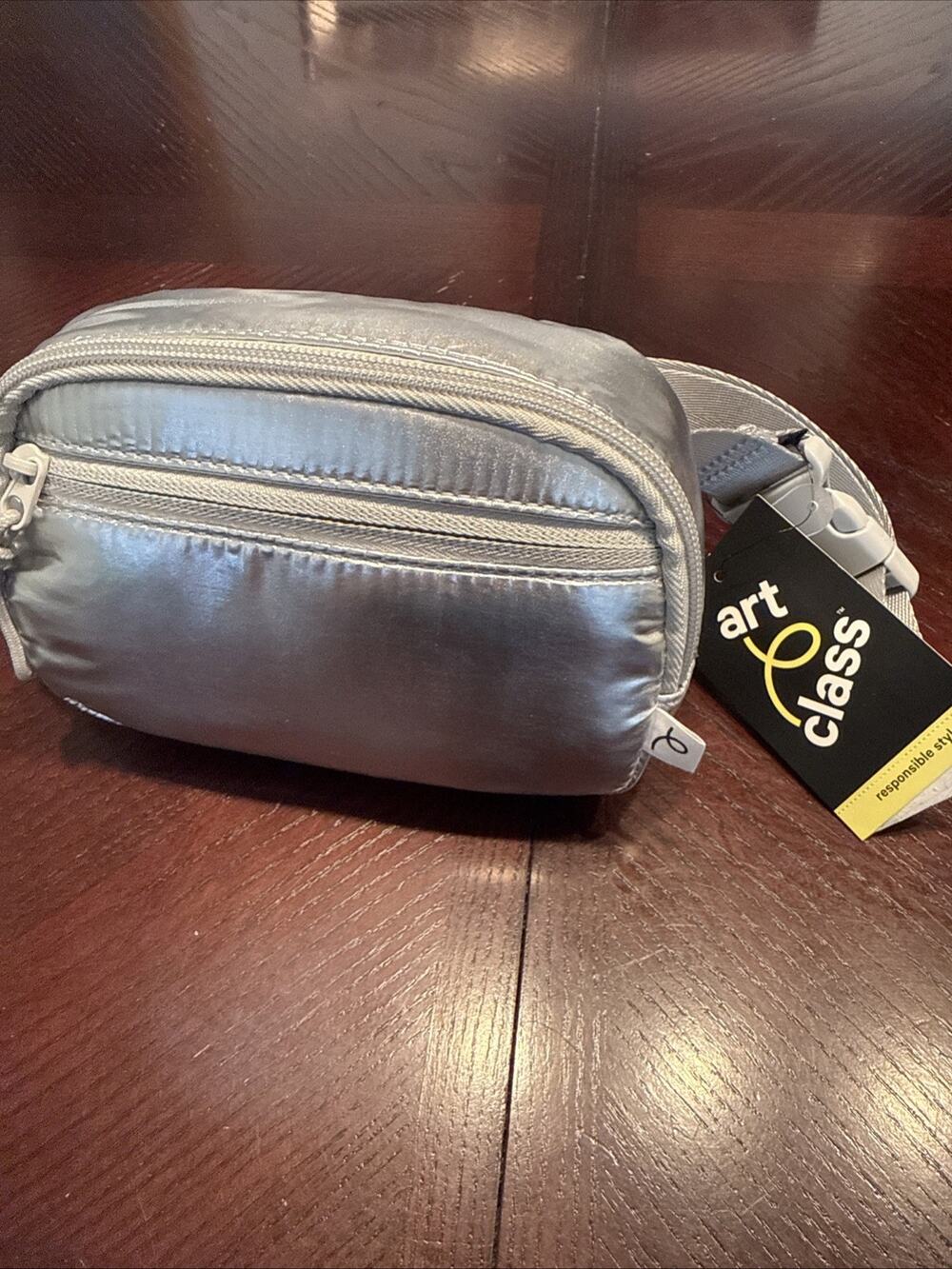 Art Class Fanny Pack Belt Bag Girls Small Silver Adjustable Waist Travel